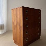 Swedish mid-century chest of drawers teak five drawers