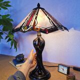 Tiffany style lamp, stained glass, art nouveau