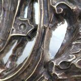 Miroir en laiton repoussé, style louis xiv, époque napoléon iii – xixe