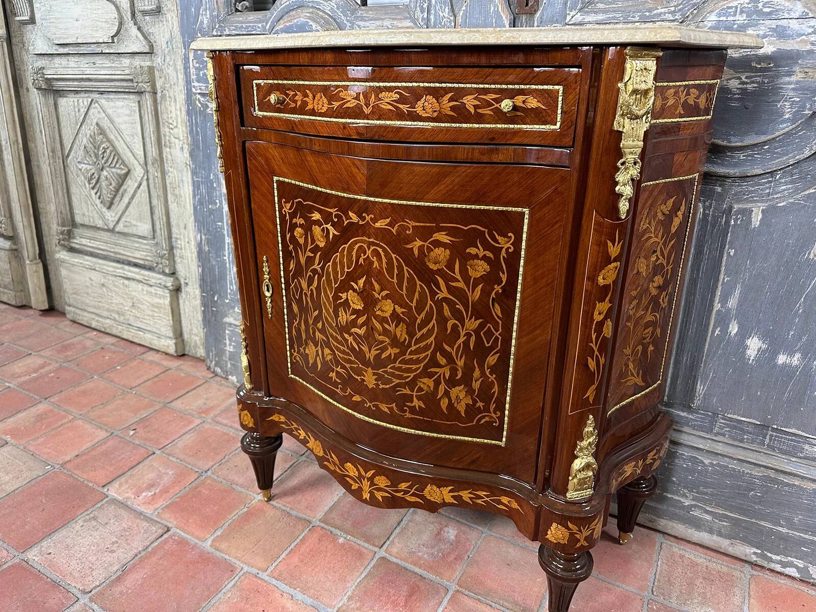 Ornamental commode in marquetry - Napoleon III style