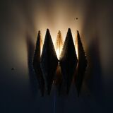 Brutalist wall lamp in brass by Svend Aage Holm Sørensen, 1960s.