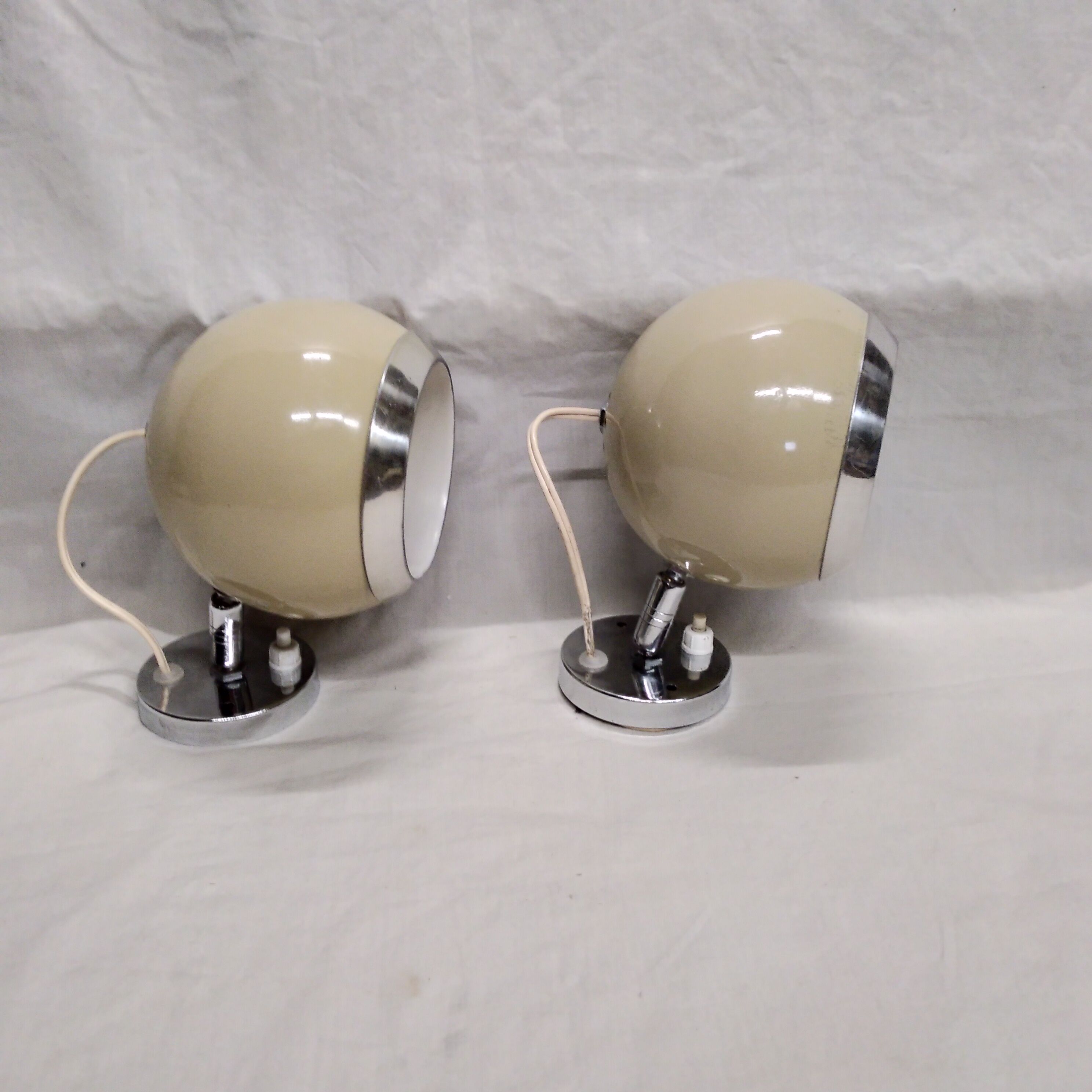 Pair of eyeball wall light  1950