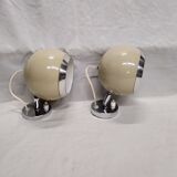 Pair of eyeball wall light  1950