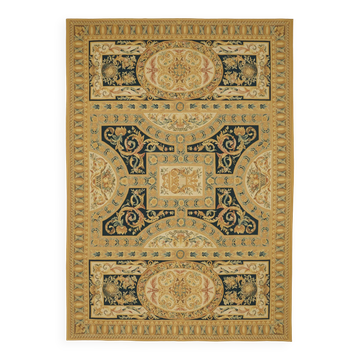 Handmade European Vintage Aubusson Kilim 304 cm x 436 cm