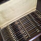 Series of dessert cutlery in stainless steel "with two lions"