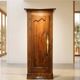 Vintage Louis Philippe style bonnetière wardrobe from the 1800s in cherry wood.