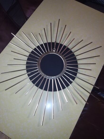 1960s Brass sun mirror 67cm