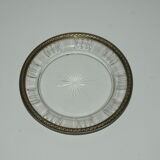 Crystal solid sterling silver plate