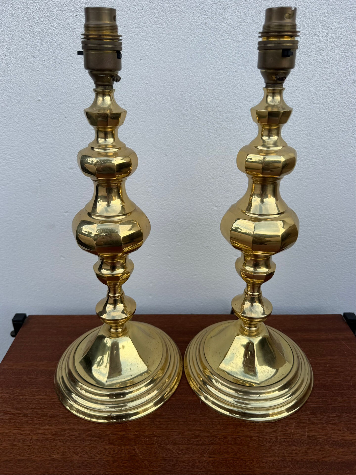 Neo-classical lamp bases in solid brass