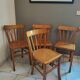 Vintage four-quarter bistro chairs