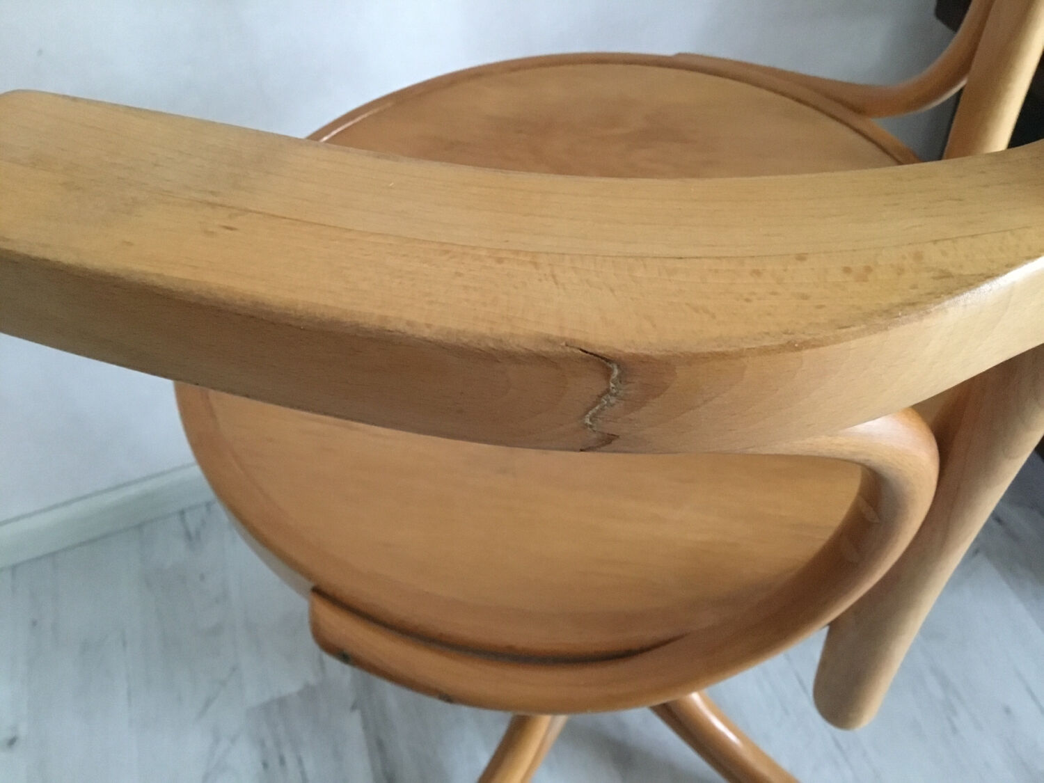 Thonet swivel office chair reissued