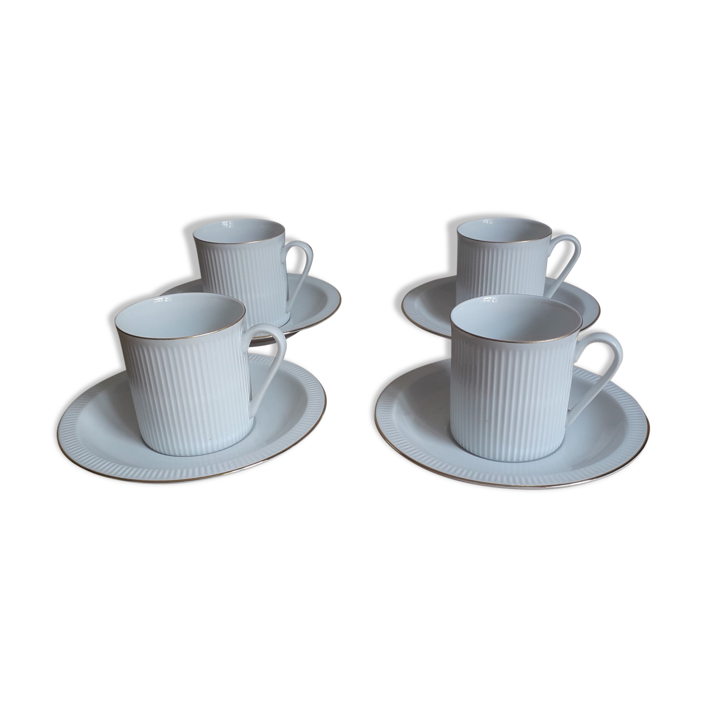 Set of 4 cups and sub-cups arzberg germany form 2075 athena
