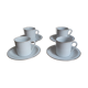 Set of 4 cups and sub-cups arzberg germany form 2075 athena