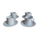 Set of 4 cups and sub-cups arzberg germany form 2075 athena