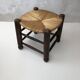 Oak and straw stool