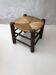 Tabouret en chêne et paille