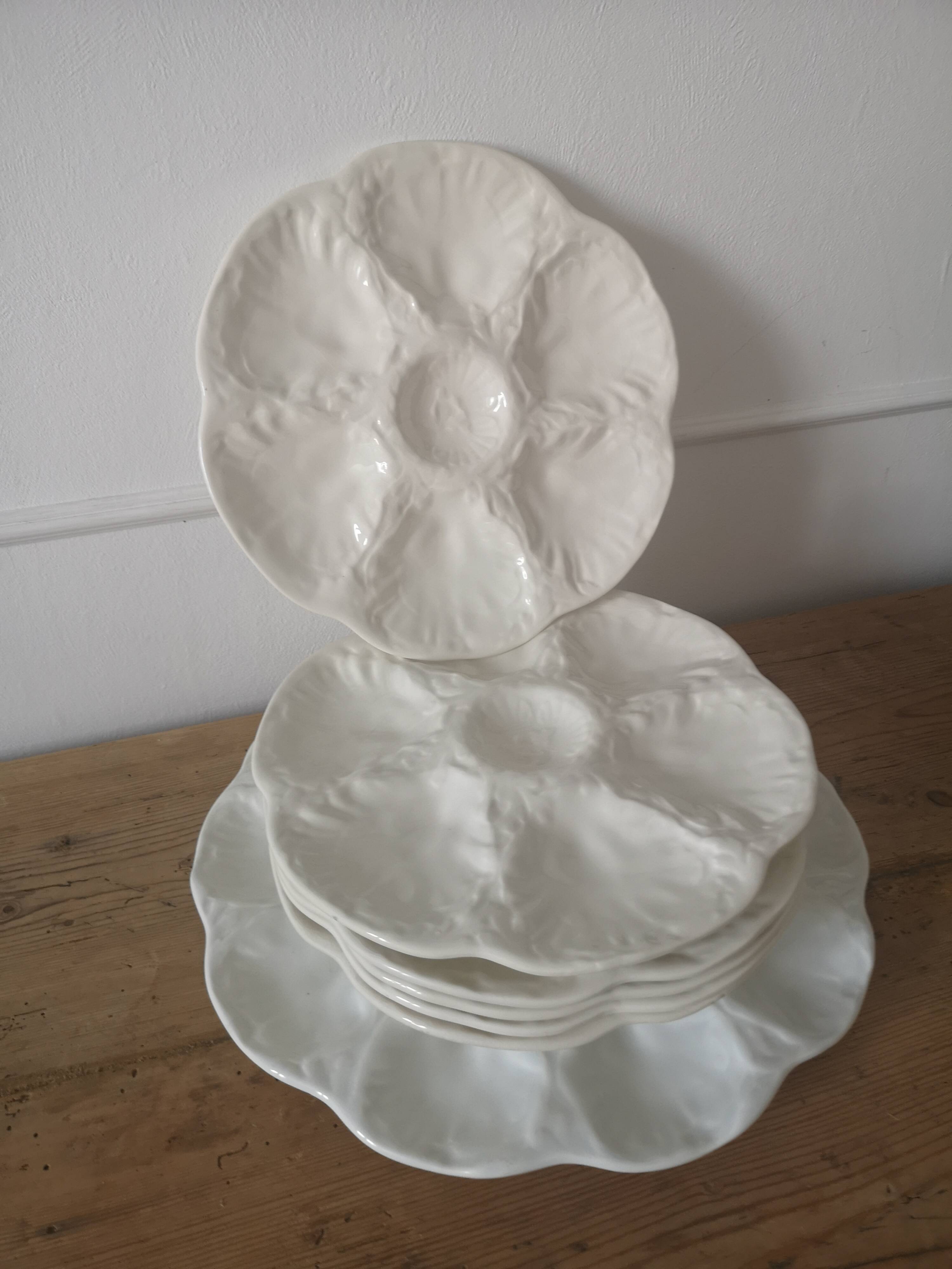 Gien oyster or seashell service party