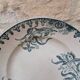 Old ceramic plate Terre de Fer Ste Amandinoise model Iris