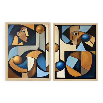Diptyque "Geometric Conversation" Olisch