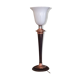 Mahogany and copper brass, Mazda Art deco lamp, 1930-40
