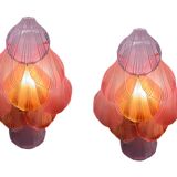 Multicolored Glass Shell  Sconces Set of 2