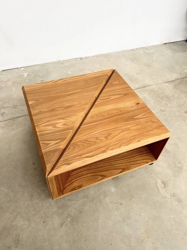 Table basse en orme massif modulable