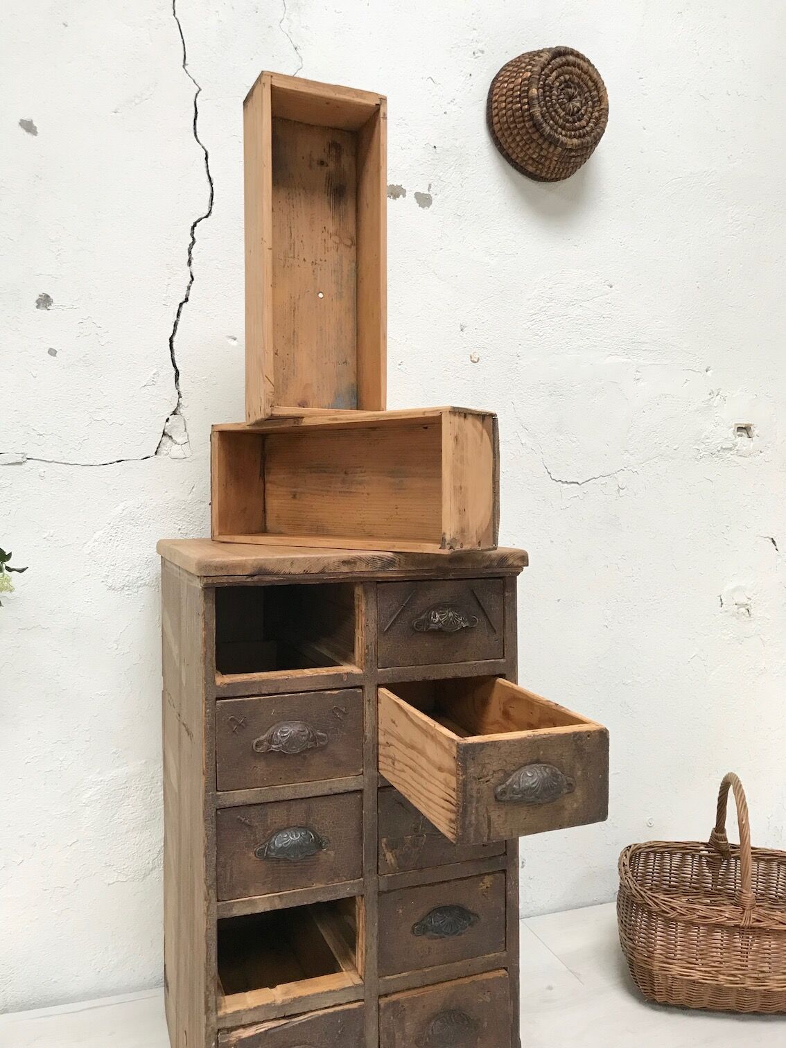 Wooden craft furniture with 10 drawers