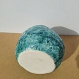 Turquoise round vase 1970 signed