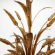 Five-light gilded metal chandelier with wheat ears decoration, 1970