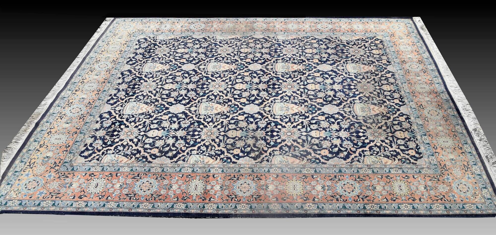 Handmade wool Penjab oriental rug: 315 x 245 cm