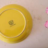 Niderviller round dish, yellow, 1970/80, vintage