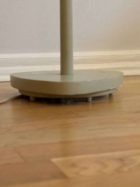 wooden and brass floor lamp - Sweden 50s/60s