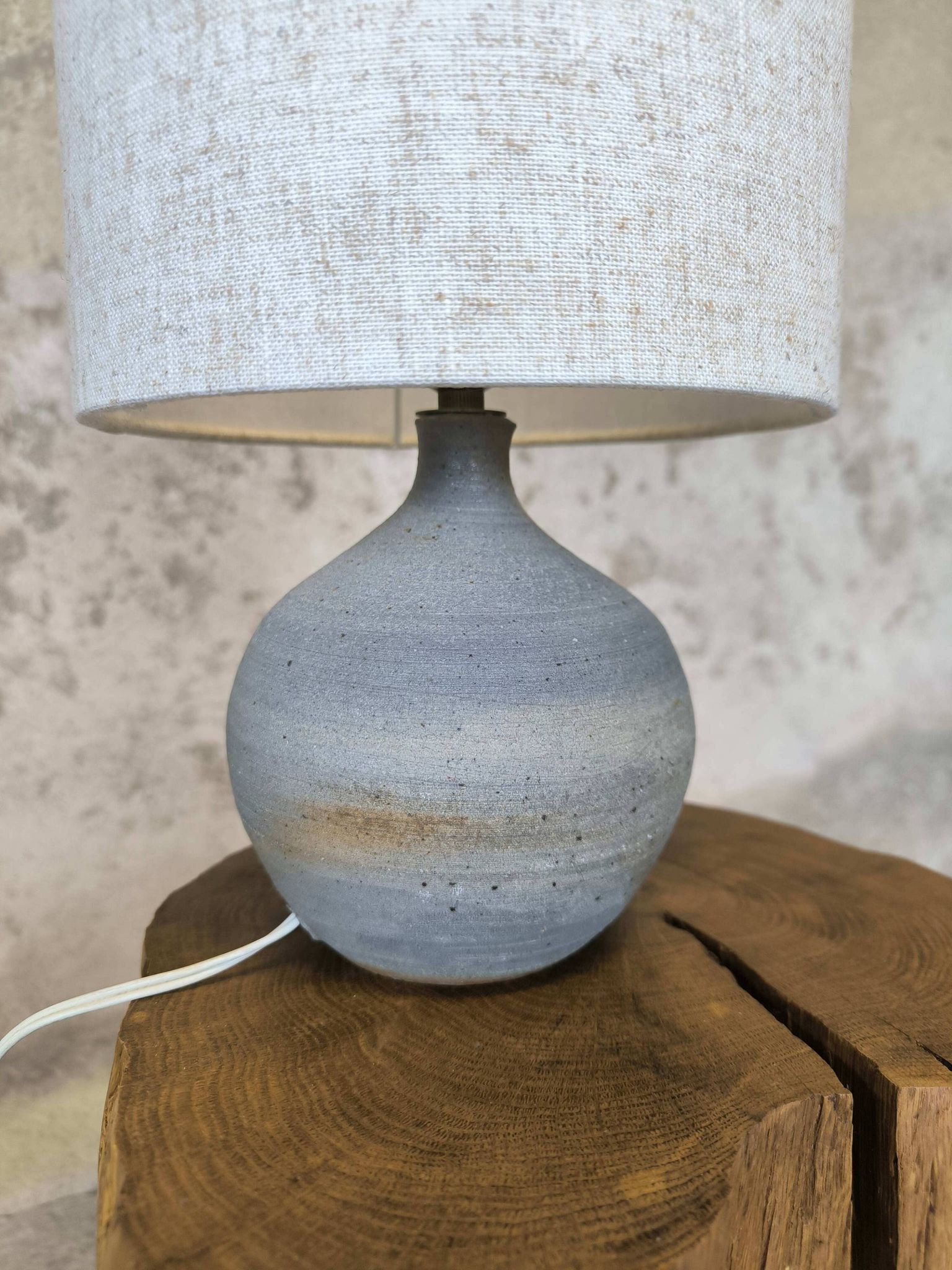 Lampe vintage en céramique forme boule