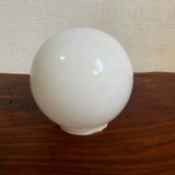 Cat lamp with opaline globe from the 80s