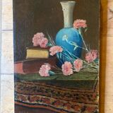 Tableau peinture à l’huile nature morte aux fleurs