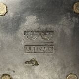 "Ultima15" set of 2 brutalist ashtrays, cast aluminum, ca 1970