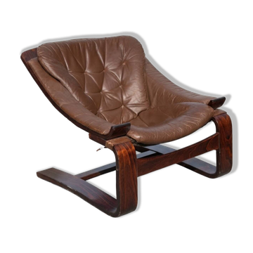 Fauteuil lounge scandinave Nelo Kroken mid-century