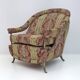 Paire de fauteuils français de style Art déco en laiton et tissu, années 1950