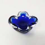 1960s Astonishing Blue Ashtray/Vide Poche Designed By Flavio Poli for Seguso