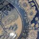 Antique serving platter in English earthenware 1850 Wild Rose