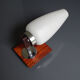 Scandinavian Vintage wall lamp, Teak glass chrome, 60s