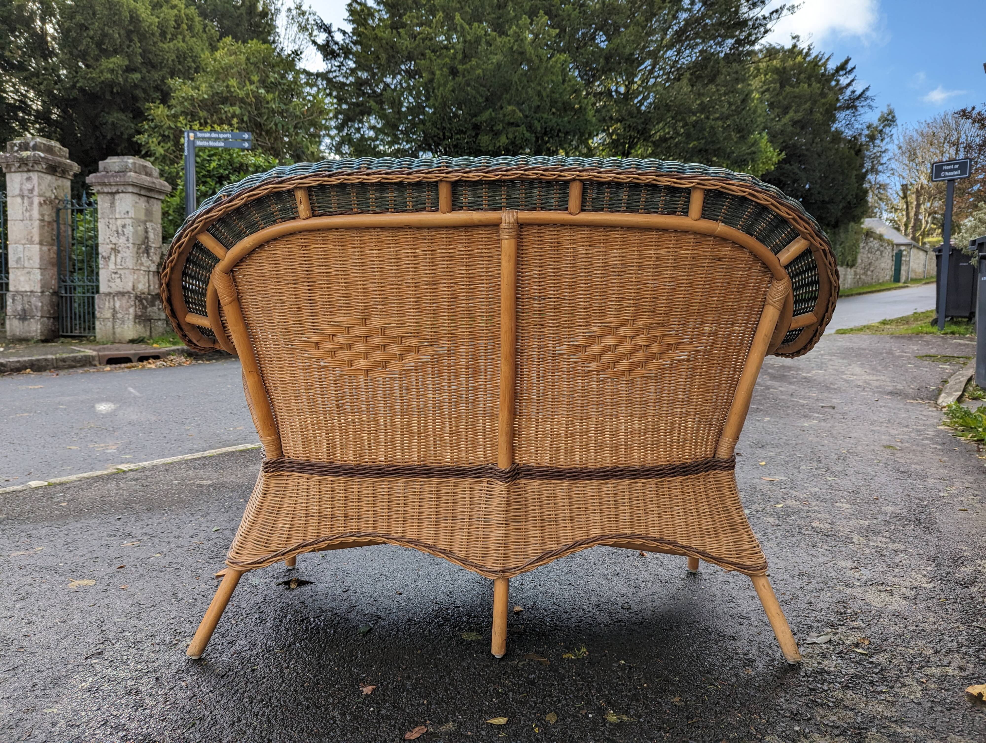 Rattan bench