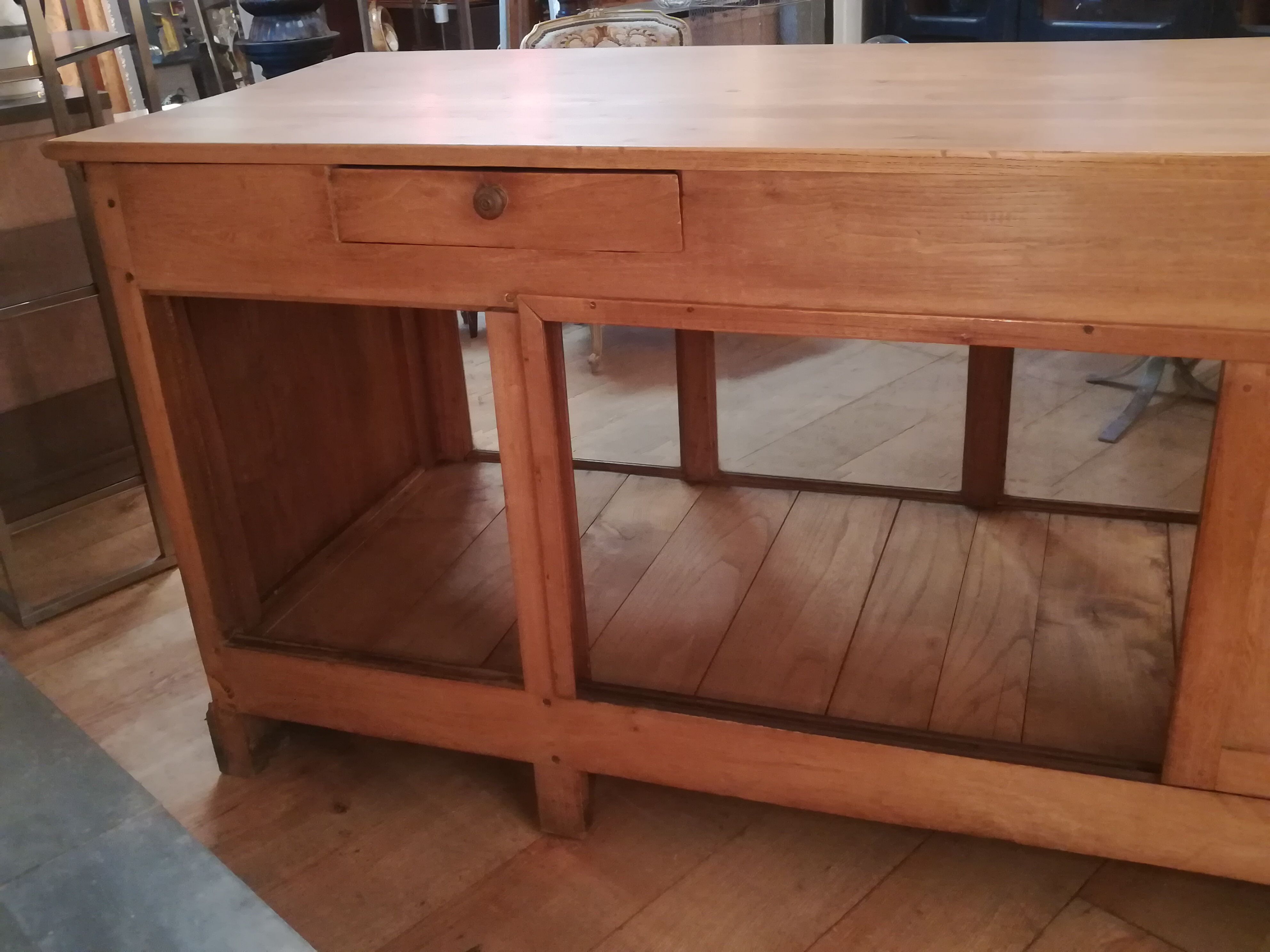 Art deco showcase counter in elm