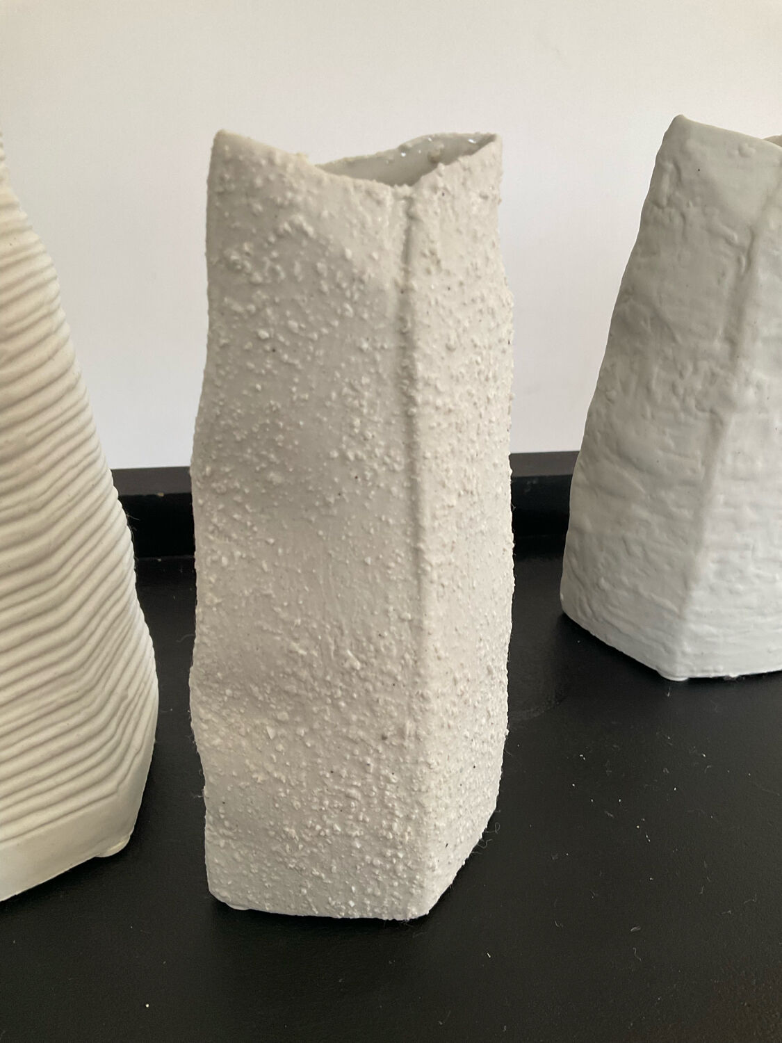 Trio of vintage porcelain vases