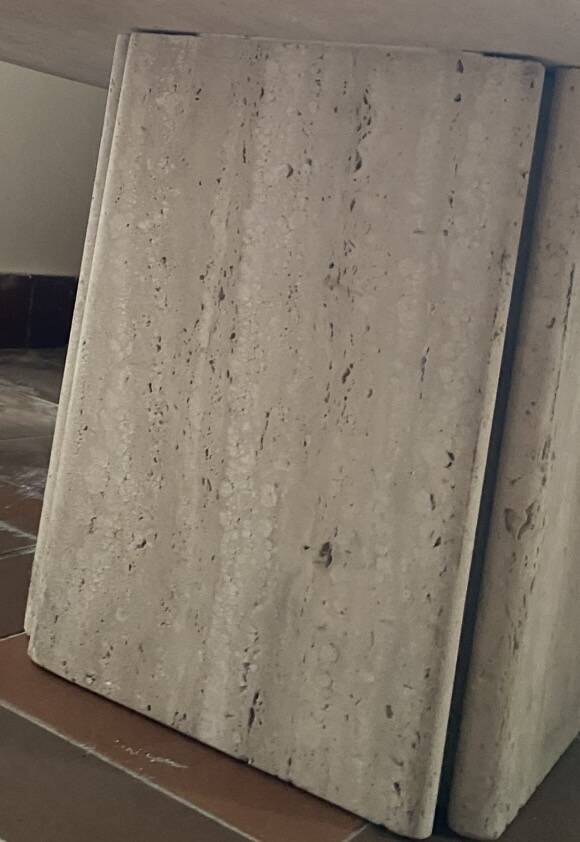 Travertine coffee table