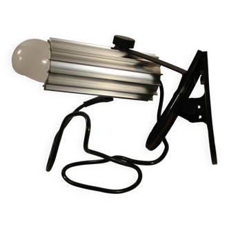 Silver lamp with vintage clamp.