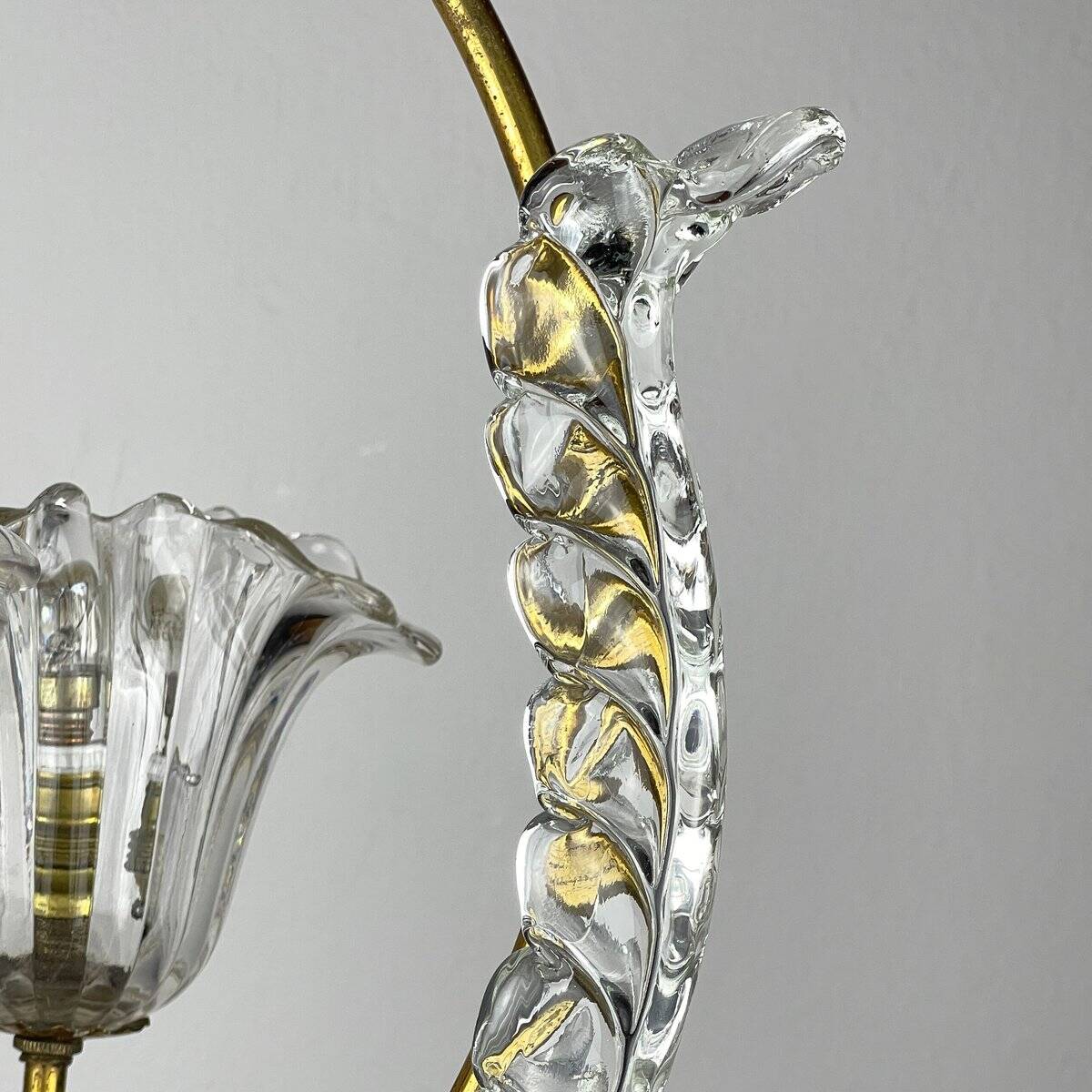 Murano glass chandelier by Ercole Barovier, Barovier & Toso, 1930s.