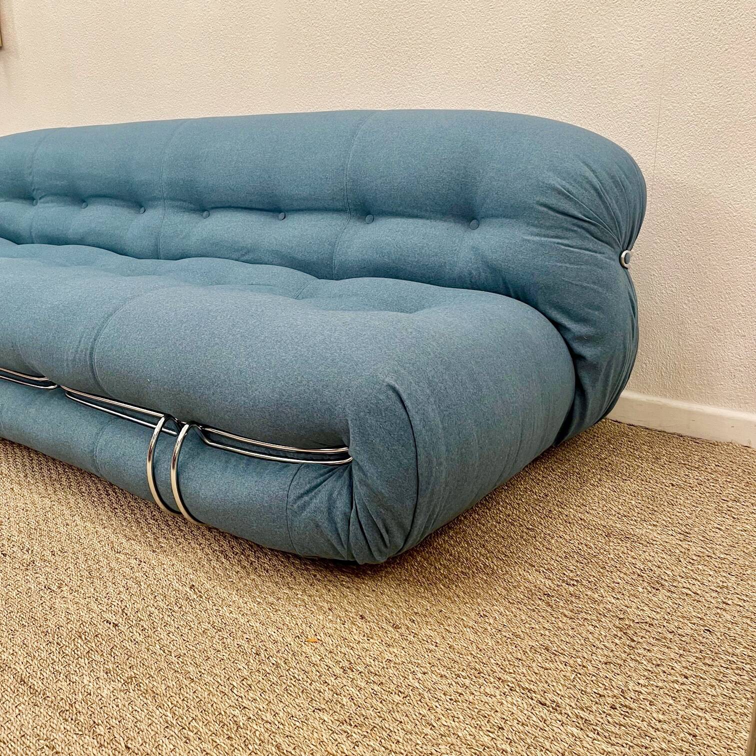 4-seater sofa Soriana Scarpa Cassina Italy circa 1970s