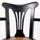 Chaise de paquebot en chêne teinté noir du 19e siècle
