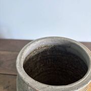 Ancien pot à graisse/vase en grès vernissé vintage – 2 anses